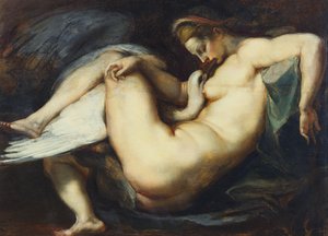 Leda ve Kuğu (panelde yağ) by Peter Paul Rubens