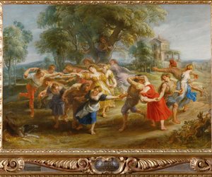 Köylülerin Dansı, 1630 civarı (ahşap üzerine resim) by Peter Paul Rubens