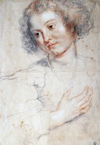 Bir kadın portresi (Aziz Apollonia portresi çalışması) (çizim by Peter Paul Rubens