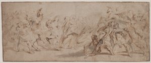 Romalılar ve Sabinlerin Uzlaşması (recto) by Peter Paul Rubens