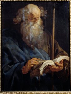 Havari Aziz Thomas'ın Peter Paul (Pierre-Paul) Rubens (veya Peter Paul veya Petrus Paulus) (1577-1640) tarafından yapılan resminin temsili (1577-1640) 17. yüzyıl Güneşi. 1,08x0,84 m Madrid, Prado Müzesi by Peter Paul Rubens
