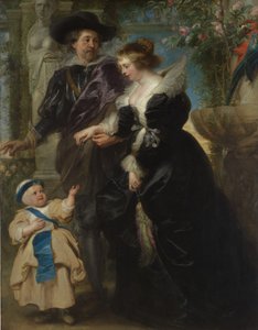 Rubens, Karısı Helena Fourment 1614-1673 ve Oğulları Frans 1633-1678, yaklaşık. 1635. by Peter Paul Rubens