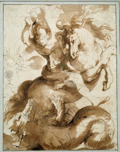 Aziz George ejderhayı öldürür. Pierre Paul (Pierre-Paul) Rubens (veya Peter Paul veya Petrus Paulus) (1577-1640) Ec. Alev. by Peter Paul Rubens