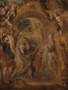 Aziz Maurus ve Papianus ile Büyük Aziz Gregory ve Aziz Nereus ve Achilleus ile Aziz Domitilla, 1606-07 by Peter Paul Rubens