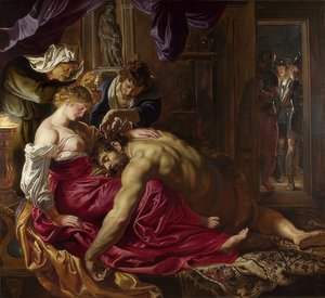 Samson ve Delilah. 1609-10 civarında by Peter Paul Rubens