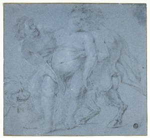 Silenus İki Satir Tarafından Destekleniyor by Peter Paul Rubens