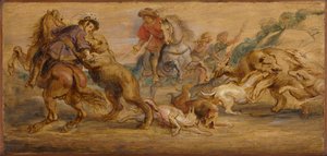 "Ayı Avı" Çalışması (Alcázar, Madrid için) by Peter Paul Rubens
