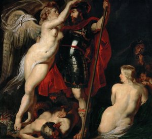 Erdem Kahramanı Mars, Zafer Tanrıçası tarafından süslenmiştir, yaklaşık 1616. by Peter Paul Rubens