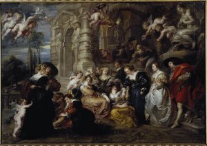 Aşkın bahçesi - tuval üzerine yağlı boya by Peter Paul Rubens