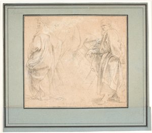 Andrew için iki çalışma ve eski bir rahip için bir çalışma (Melchizedek?) by Peter Paul Rubens