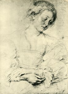 Elleri Katlanmış Genç Kadın, 1629-1630, 1943. by Peter Paul Rubens