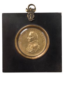 Portrait Plaque of Admiral Lord Nelson, c.1805 (bronze gilt) by Peter Wyon