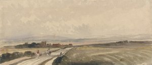 Bir Yorkshire Yolu (kağıt üzerine suluboya ve grafit) by Peter de Wint