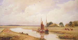 Boston, Lincolnshire yakınlarındaki Witham Nehri üzerinde Langrick Feribotu