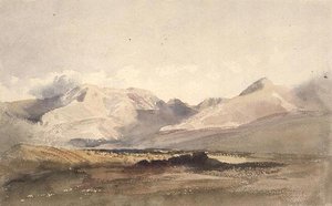 PD.135-1950 Dağ sahnesi, Westmorland (suluboya) by Peter de Wint