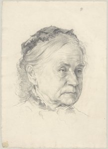Sanatçının annesinin portresi by Peter von Halm