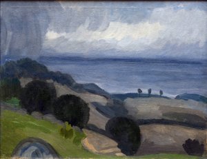 Kırım Manzarası. Yağmur par Utkin, Pyotr Savvich (1877-1934)