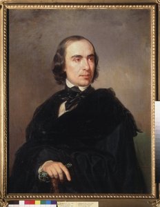 Timofey Granovsky (1813-1855) Tarihinin Portresi. Pyotr Zakharovich Zakharov Çeçenlerin (Zaharov-Çeçenlerin) (1816-1846) tablosu, huile sur toile by Petr Zakharovich Zakharov Chechenets