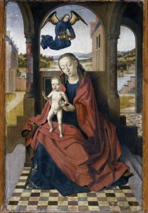 Madonna ve Çocuk - Tablo Petrus Christus (1410/20-1476), ahşap üzerine yağlı boya (49x34 cm), 1460 civarı - (Madonna ve Çocuk - Petrus Christus tarafından ahşap üzerine yağlı boya