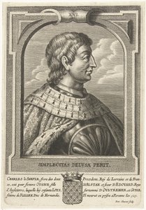 Basit Charles III, Batı Francia Kralı by Petrus Clouwet