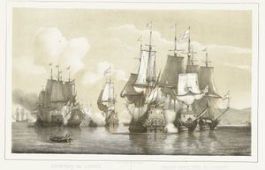 Livorno Deniz Muharebesi, 1653 Livorno Deniz Muharebesi. 14 Mart 1653 / Donanma près de Livourne ile mücadele. 14 Mars 1653 (nesne üzerindeki başlık)
