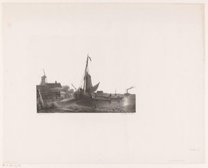Kuru karada yelkenli gemi by Petrus Paulus Schiedges (I)