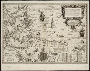 Moluccas Adaları, dünyaya gönderdikleri muazzam baharat bolluğu ile ünlüdür… by Petrus Plancius