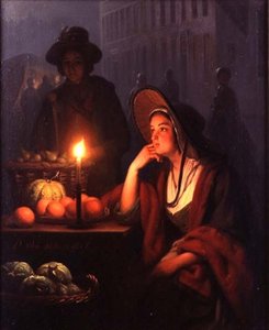 Gece Pazar Tezgahı (panelde yağ)