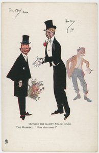 Gaiety Sahne Kapısının Dışında by Phil May