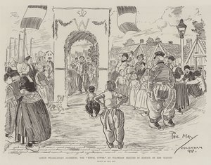 Kraliçe Wilhelmina'nın Katılımı, Volendam'daki Eyfel Kulesi Majestelerinin Onuruna dikildi by Phil May