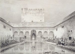 Alberca Avlusunda Havuz ve Çeşme, Alhambra, 