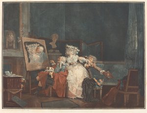 iki öpücük by Philibert Louis Debucourt