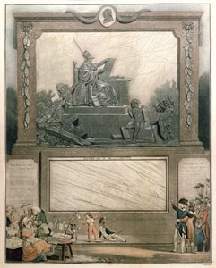 1791 Ulusal Almanach, Anayasa Dostlarına adanmış, 1790 (renkli aquatint) (ayrıntılar için bkz. 485200)