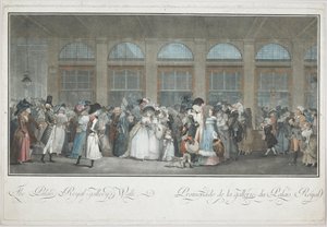 Palais Kraliyet Galerisi Yürüyüşü by Philibert Louis Debucourt