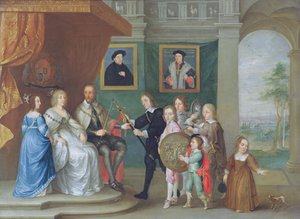 Arundel'in 14. Earl'ü Thomas Howard, 1639'da İskoçya'ya karşı orduyu yönetme atamasını kutlamak için çocukları tarafından silahlarla sunuldu (bakır üzerine petrol)