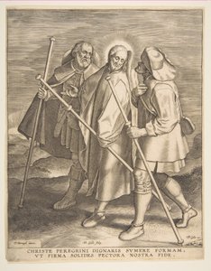İsa ve Havariler Emmaus Yolunda, 1571. by Philip Galle