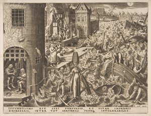 The Virtues serisinden Hope Spes, 1559-60. by Philip Galle