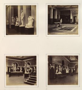 [Farnese Gövdeli Genç Bir Yunan Avlusu, Klasik Bir Çeşme ve Havuz Manzarası, Roma..., yak. 1859. by Philip Henry Delamotte.