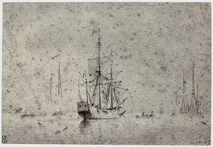 Willem van der Velde, Denizcilik by Philip Henry Delamotte