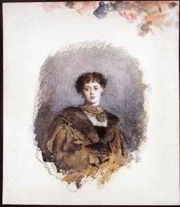 La Belle Yseult (kağıt üzerine sulu boya) by Philip Hermogenes Calderon
