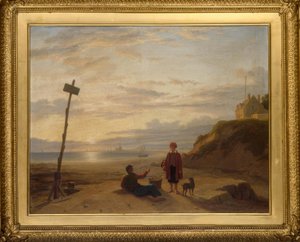 Ph. H.Rogers, İstiridye çocukları sabahki avı tartışırken…/ 1835 by Philip Hutchins Rogers