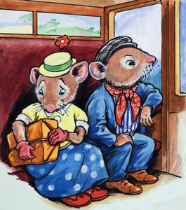 Kasaba Faresi ve Taşra Faresi (kağıt üzerine guaj) by Philip Mendoza