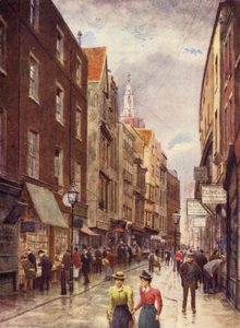 Holywell Street, Strand, Batıya bakıyor, 1900 by Philip Norman