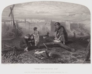 Onu Çarmıha Gerdikleri Yer (gravür) by Philip Richard (after) Morris