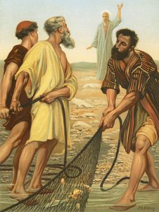 İsa öğrencilerini çağırıyor by Philip Richard Morris