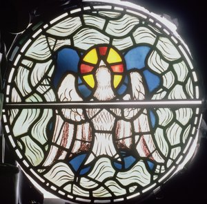 Kutsal Ruh, Yaratılış Penceresinden detay, 1861 vitray detayı, 120153 by Philip Webb