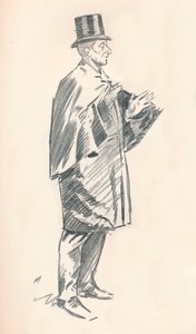 Phil May tarafından kurşun kalem eskizi, c 19. yüzyıl 1903-1904