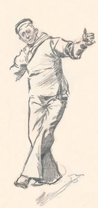 Phil May tarafından kurşun kalem eskizi, c 19. yüzyıl 1903-1904
