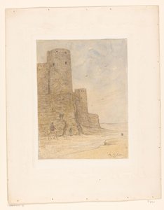 Çölde kale Les remparts de Salladin (orijinal başlık) by Philip Zilcken (signed by artist)