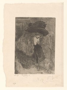 Meisje çapa koyar Sarı saçlı kız (orijinal başlık) by Philip Zilcken (signed by artist)